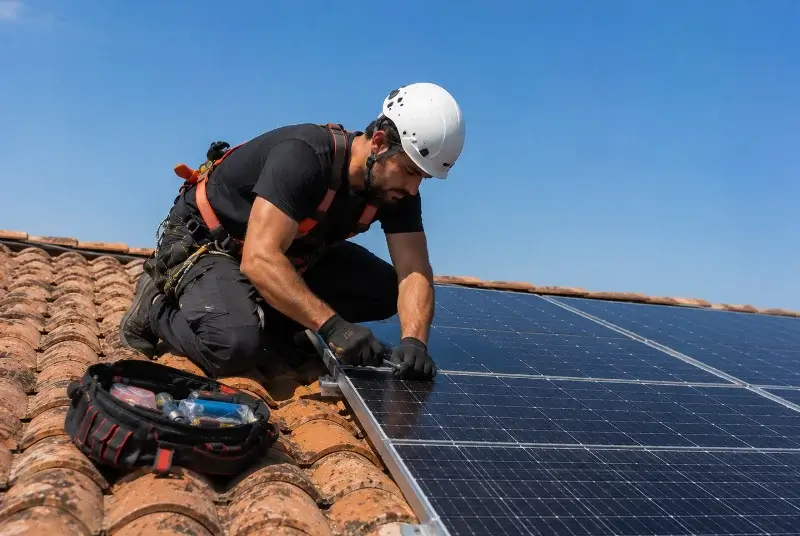 Maintenance et monitoring de panneaux solaires à Azur